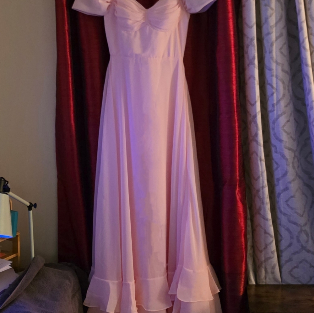 Elegant New Blush Rose Gown
